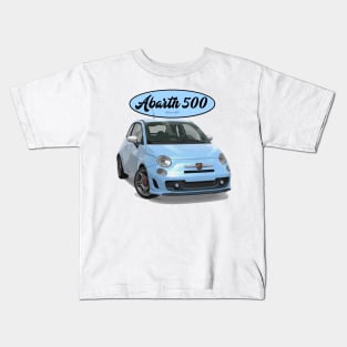 ABARTH 500 Light Blue Scorpion Kids T-Shirt